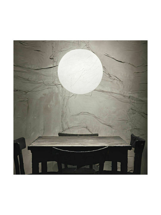 Ideal Lux Carta SP1 Κρεμαστό Φωτιστικό Μπάλα για Ντουί E27 Λευκό 60x60εκ. 272139